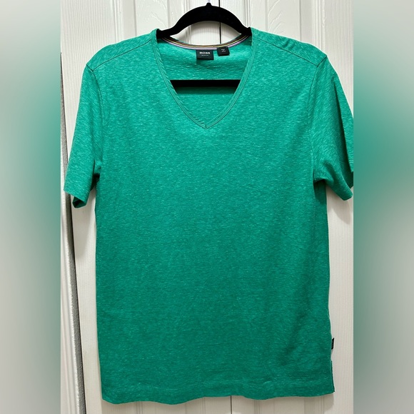 Boss Tops - Boss‎ Teal V-Neck Short Sleeve Top